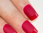 Matte Red French False Nails