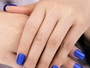 Matte Blue French False Nails